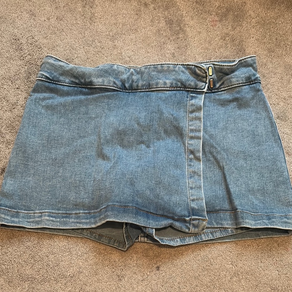 Garage Blue Denim Mini Skirt